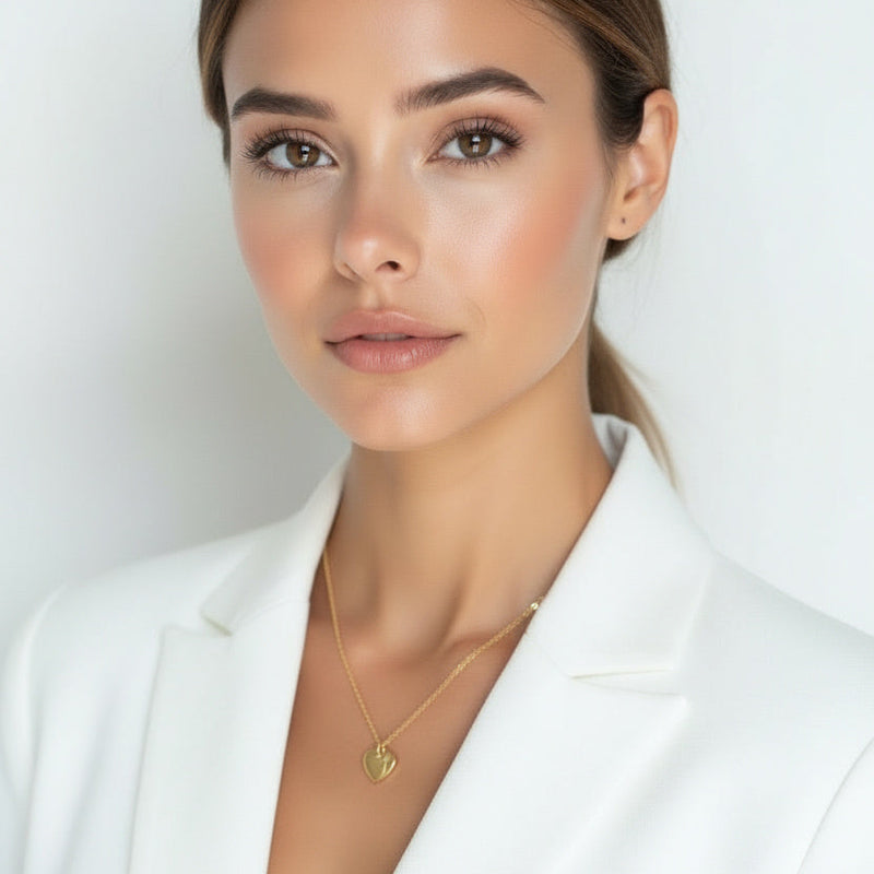 Halsband dam: The Cross is love halsband (stort hjärta) - ZOE HOOP JEWELRY
