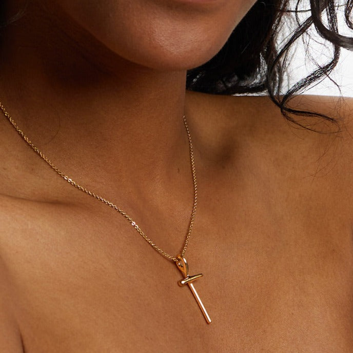 Christian cross necklace woman
