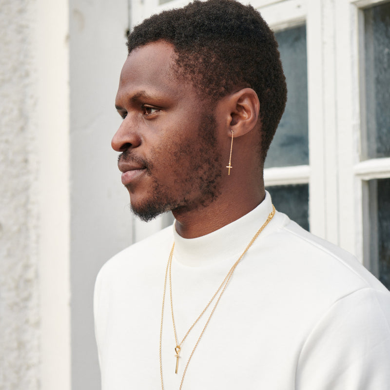 Örhänge herr: The Shepherd's Cross earring - ZOE HOOP JEWELRY