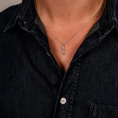 JESUS Halsband Herr i återvunnet sterlingsilver