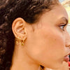 Earrings for woman: "Cross is love hoop earrings"