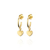 Earrings for woman: "Cross is love hoop earrings"