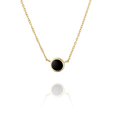 onyx halsband guld