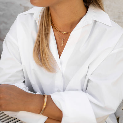 JESUS Halsband Dam i 18K guldpläterat återvunnet sterlingsilver från ZOE HOOP JEWELRY