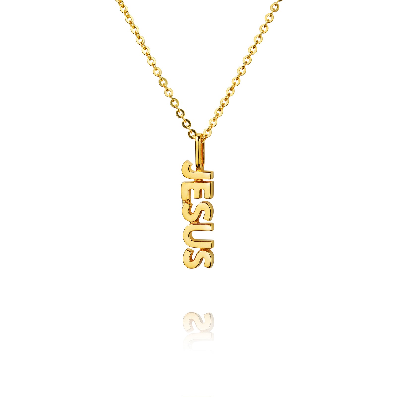 JESUS Halsband Dam i 18K guldpläterat återvunnet sterlingsilver från ZOE HOOP JEWELRY