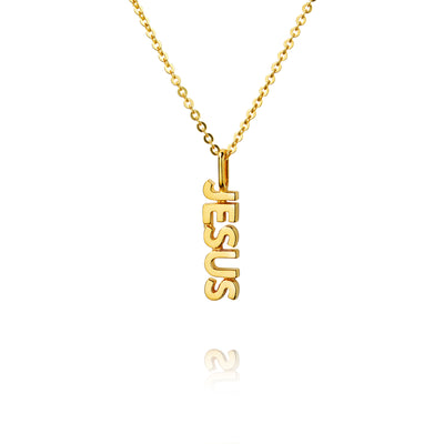 JESUS Halsband Dam i 18K guldpläterat återvunnet sterlingsilver från ZOE HOOP JEWELRY