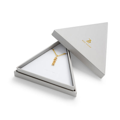 JESUS Halsband Herr i 18K guldpläterat återvunnet sterlingsilver