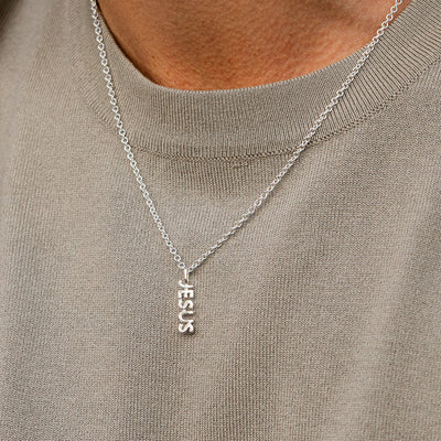 JESUS Halsband Herr i återvunnet sterlingsilver