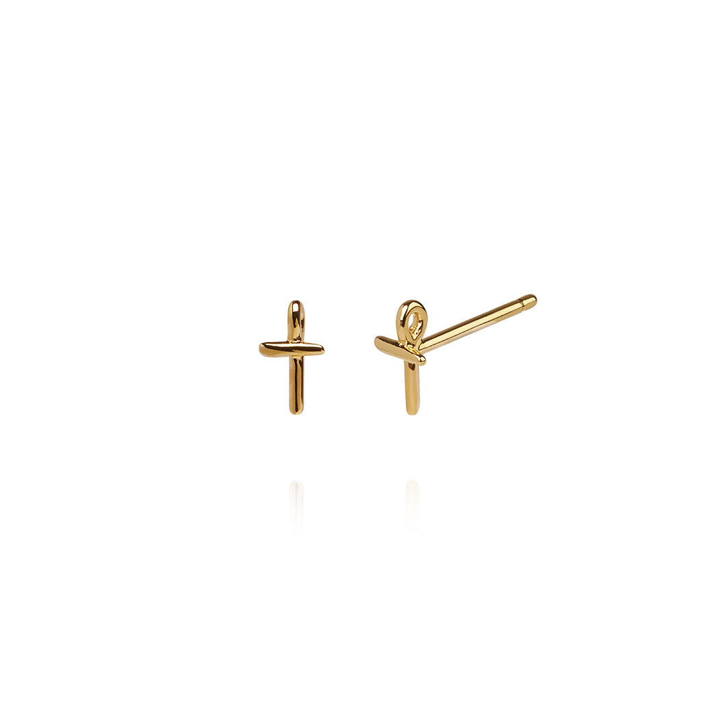 Örhänge dam: The Shepherd's Cross studs - ZOE HOOP JEWELRY