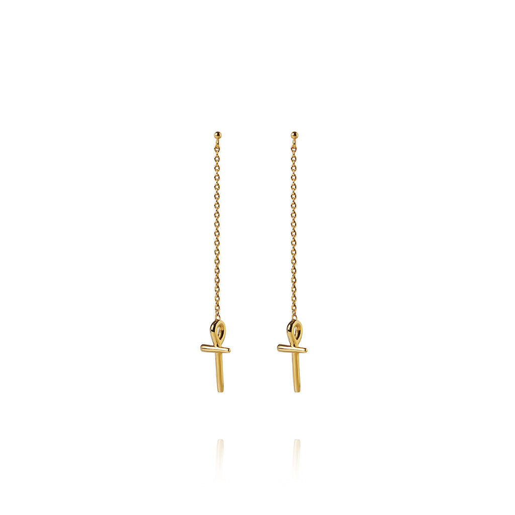 Örhänge dam: The Shepherd's Cross earrings - ZOE HOOP JEWELRY